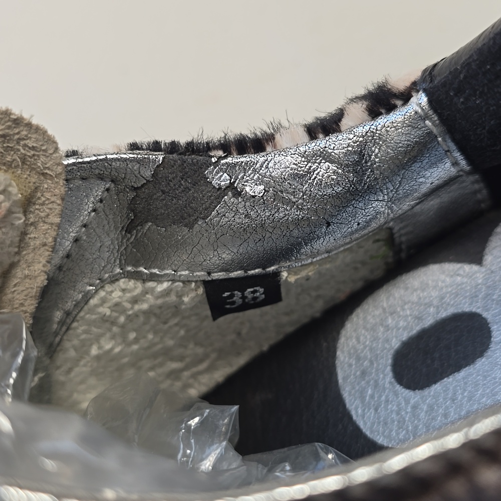 P448 Black and Silver Calf Patterned Sneakers - Picture 13 of 14